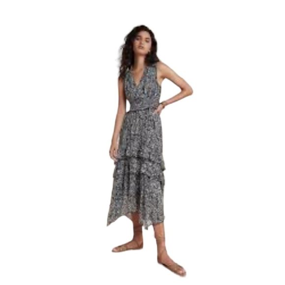 Anthropologie Dresses & Skirts - Anthropologie Marcella Tiered Midi Dress Floral Print Ruffle Smocked Sz Med.